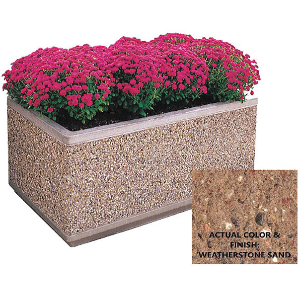 Wausau Tile Planter, Rectangle, 48in.Lx48in.Wx30in.H TF4182W22