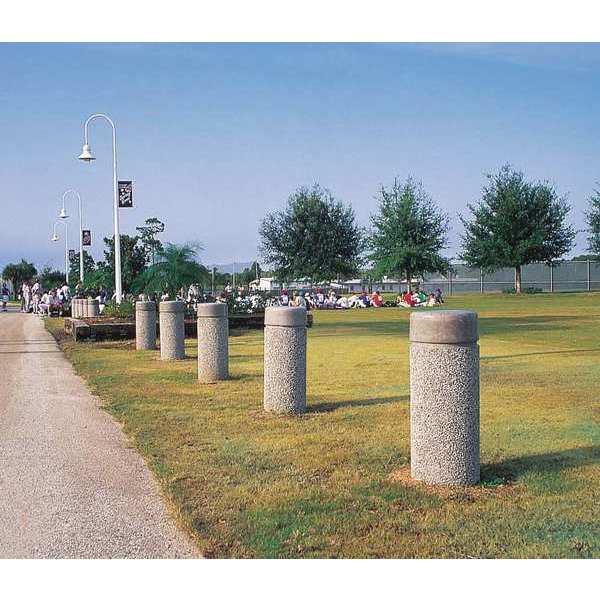 Wausau Tile Bollard, Round, 18in.Lx18in.Wx48in.H TF6017W22