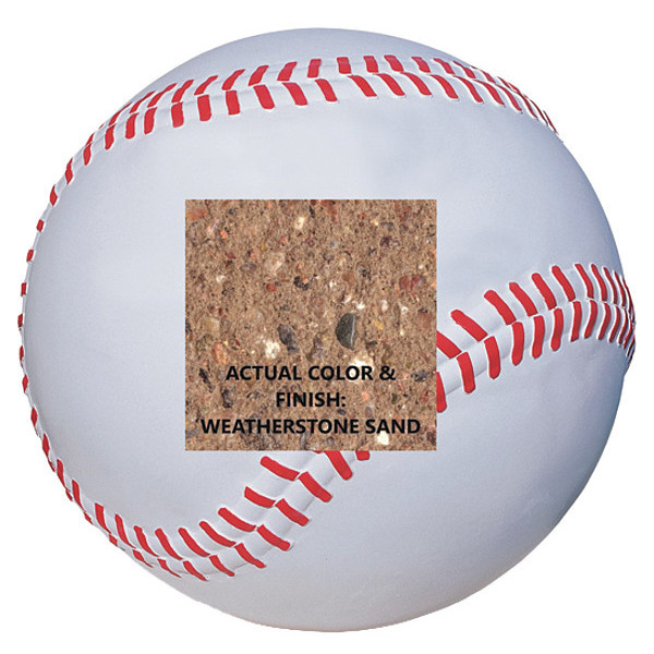 Wausau Tile Bollard, Baseball, 24in.Lx24in.Wx24in.H TF6202W22