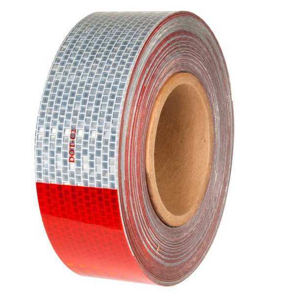 Incom Conspicuity Tape, Red/White, 2"X150ft V57203