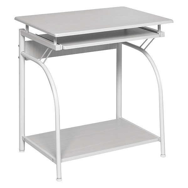 Onespace Computer Desk, 19.6" D X 29-1/2" W X 27-1/2" H, White, Medium Density Fiberboard 50-1001WO