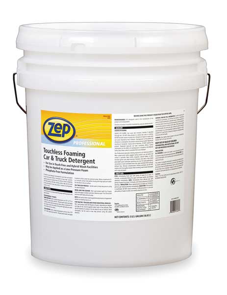 Zep 5 Gal. Touchless Foaming Car & Truck Detergent Pail, Clear, - 1041568
