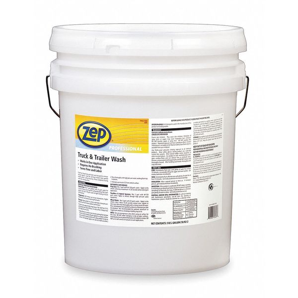 ZEP PROFESSIONAL 5 Gal. Truck And Trailer Wash Pail, Clear, Wash (1041566)
