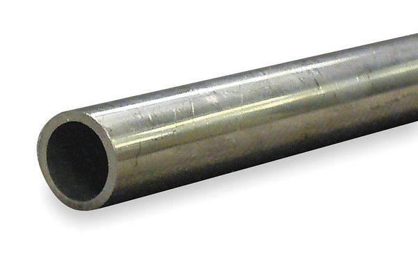 Zoro Select 1-1/2" OD x 6 ft. Seamless 316 Stainless Steel Tubing 3ACL2