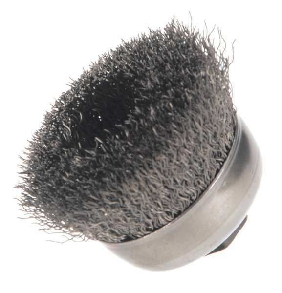 Weiler Crimped Wire Cup Wire Brush, 3", 0.014" 93240