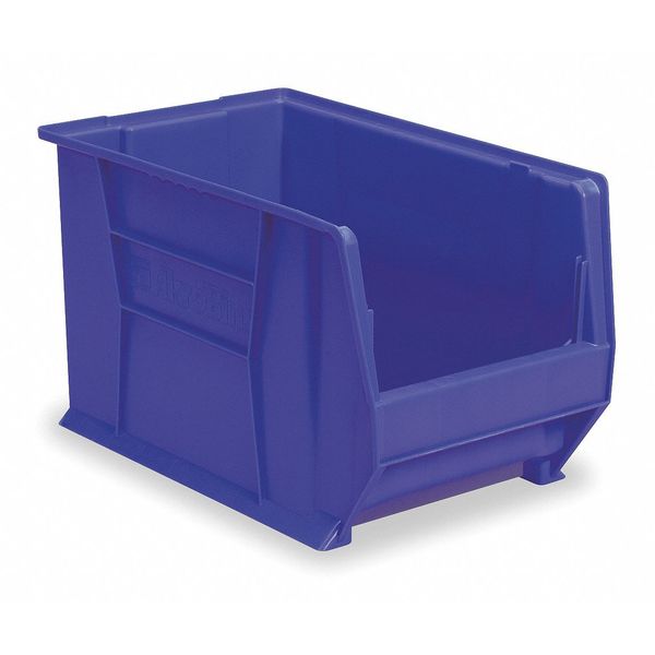 Akro-Mils 200 lb Storage Bin, Plastic, 12 3/8 in W, 6 in H, Blue, 20 in L 30280BLUE