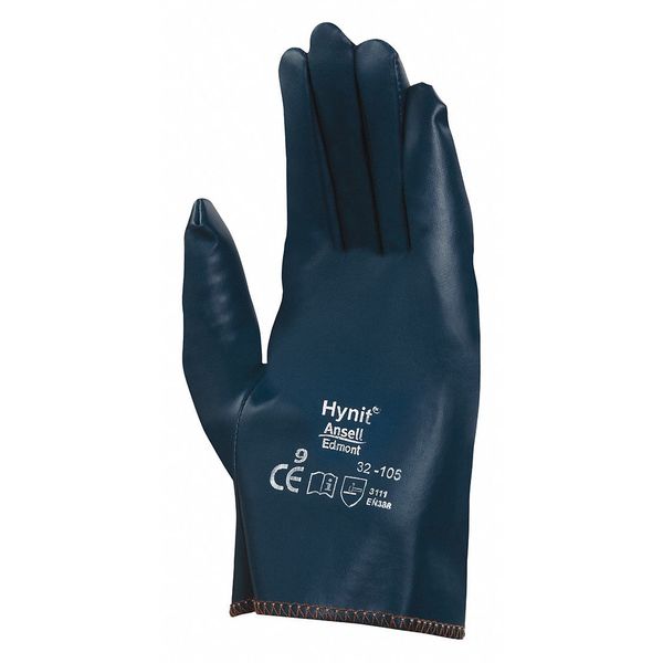 Hynit Nitrile Coated Gloves, Full Coverage, Blue, M, PR 32-105