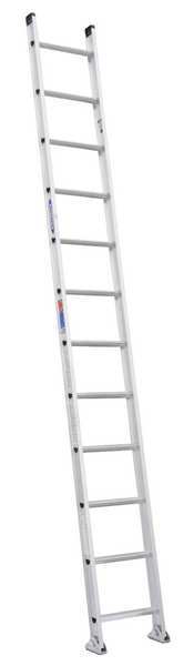 Werner 12 ft. Straight Ladder, Aluminum, 12 Steps, 300 lb Load Capacity D1512-1