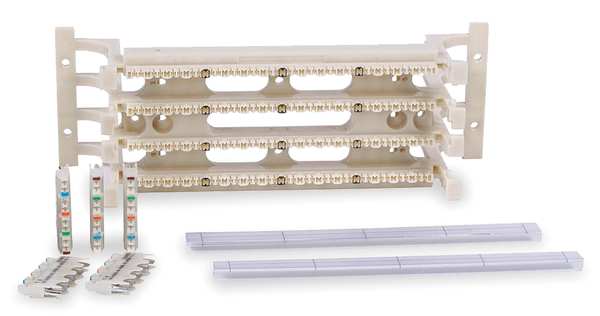 Hubbell Premise Wiring Wiring Block, 6-110/64-pair with legs 6110FTK64WL