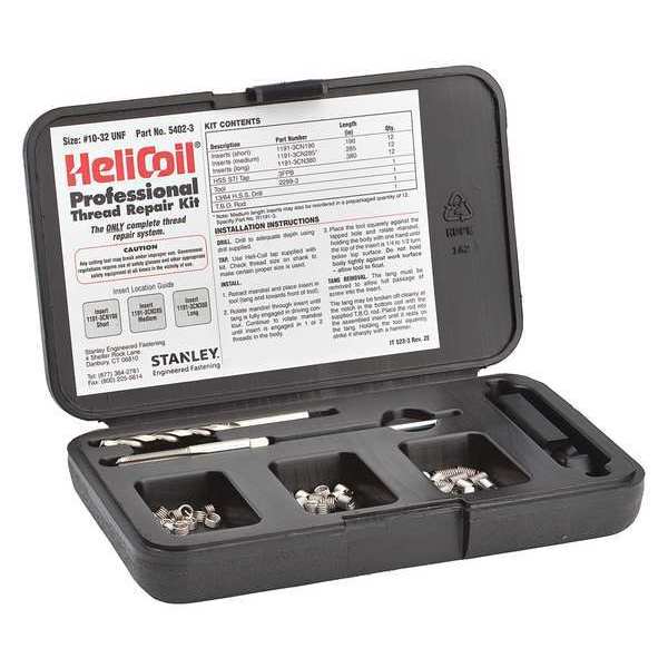 Stanley Engineered Fastening Free-Running Helical Insert Repair Kit, #10-32 5402-3