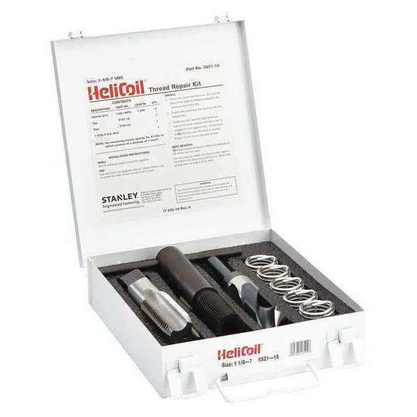 Stanley Engineered Fastening Free-Running Helical Insert Repair Kit, 1 1/8"-7 5521-18