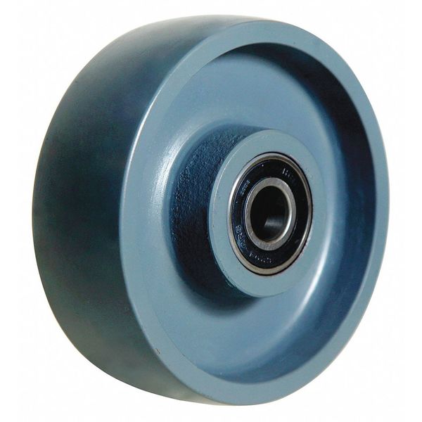 Zoro Select Caster Wheel, Steel, 6 in., 2500 lb., Slvr 4DU73
