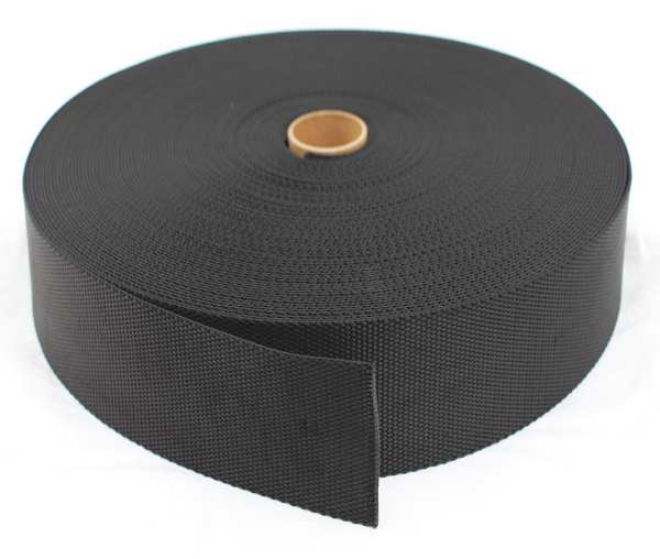 Bulk-Strap Bulk Webbing, 150 ft. x 2 In., 7000 lb., Color: Black N02150BK