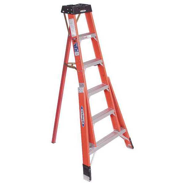 Werner 6 ft Fiberglass Tripod Stepladder, 300 lb Capacity FTP6206