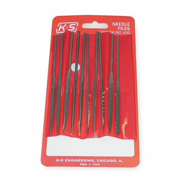 Zoro Select Needle File Set, 10 Pieces, 5-1/2 In. L 430