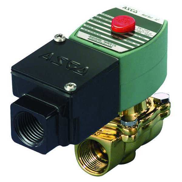 Redhat 120V AC Brass Solenoid Valve, Normally Closed, 1/2 in Pipe Size JKF8210G094