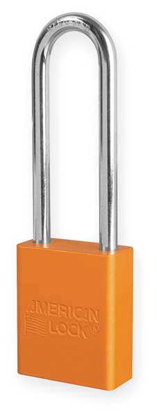 American Lock Lockout Padlock, KA, Orange, 1-7/8"H A1107KAORJ