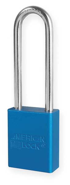 American Lock Lockout Padlock, KA, Blue, 1-7/8"H A1107KABLU