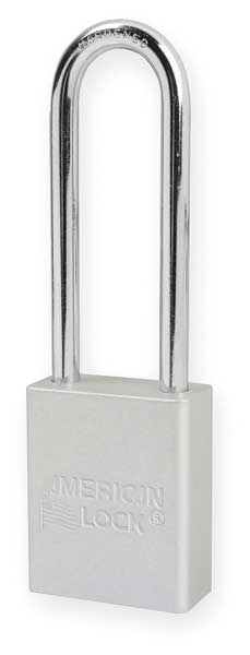 American Lock Lockout Padlock, KD, Silver, 1-7/8"H A1107CLR