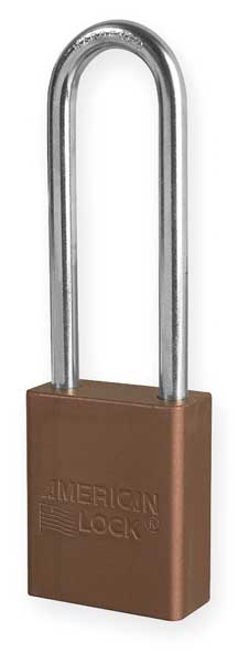 American Lock Lockout Padlock, KA, Brown, 1-7/8"H A1107KABRN