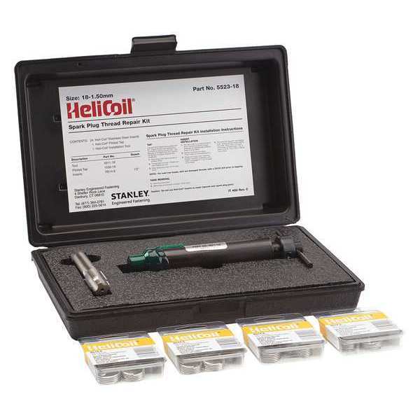 Stanley Engineered Fastening Free-Running Helical Insert Repair Kit, Helical Inserts, M18-1.50 5523-18