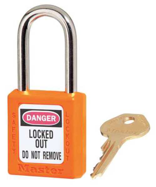 Master Lock Lockout Padlock, KA, Orange, 1-3/4"H, PK6 410KAS6ORJ