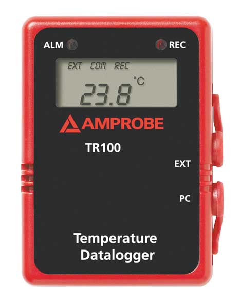 Amprobe Data Logger, Temperature, -40 to 185 F TR100-A