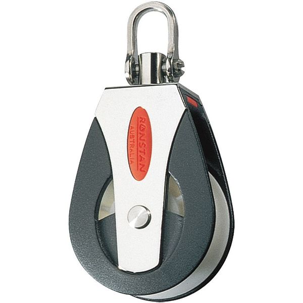 Ronstan Swivel Pulley Block, Fibrous Rope, 1,650 lb Max Load, Painted RF51100