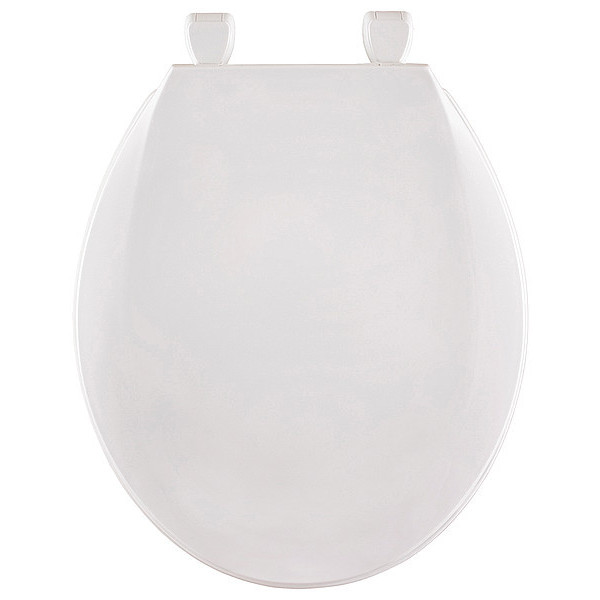 Centoco Toilet Seat, With Cover, Plastic, Round, White GR1200-001