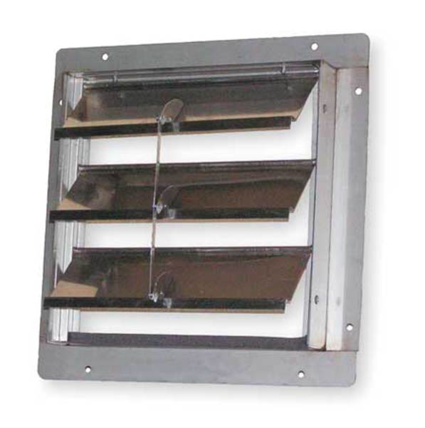 Dayton 12 in Backdraft Damper / Wall Shutter, 12-1/2 in x 12-1/2 in 4FZJ4