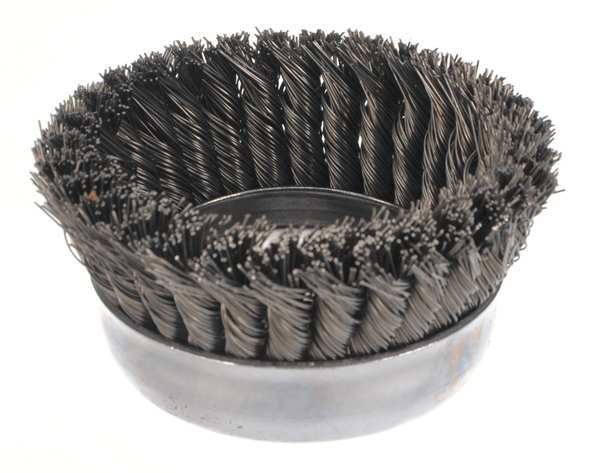 Weiler Knot Wire Cup Wire Brush, Threaded Arbor, 5" 93398