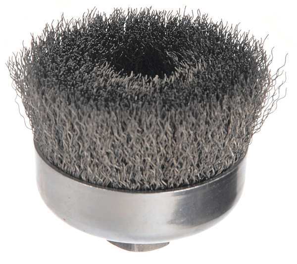 Weiler Crimped Wire Cup Wire Brush, 4", 0.014" 93399