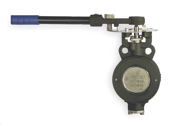 Milwaukee Valve Butterfly Valve, Wafer, 4 In, RPTFE Liner HP1WCS4212 4