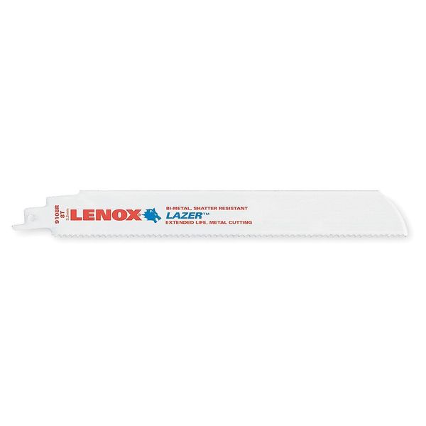 Lenox 9" L x 8 TPI Metal Cutting Steel, Cobalt Reciprocating Saw Blade, 5 PK 201939108R