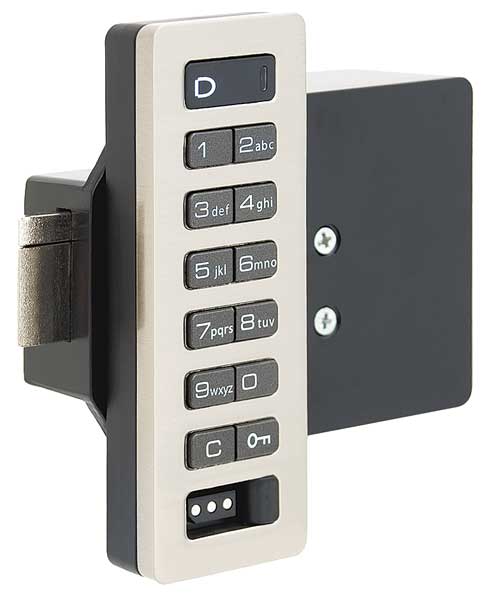 Digilock Electronic Lock, Brushed Nickel, 12 Button APH-619-01-0D