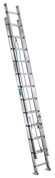 Werner 16 ft Aluminum Extension Ladder, 225 lb Load Capacity D1216-2