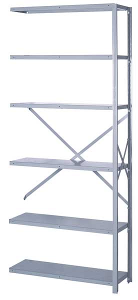 Lyon Metal Shelving, 18"D x 36"W x 84"H, 6 Shelves, Steel DD8041X