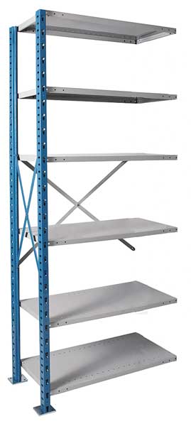 Hallowell Metal Shelving, 18"D x 36"W x 123"H, 6 Shelves, Steel AH5511-1810PB