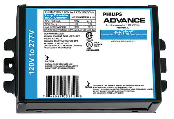 Advance PHILIPS ADVANCE 100 W, 1 Lamp HID Ballast IMH-100-D-BLS