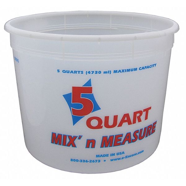 Encore Plastics HDPE Paint Mix & Measure Bucket, 5 qt 1045181