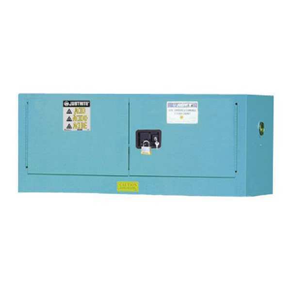 Justrite Corrosive Safety Cabinet, Blue, 18", H 891302