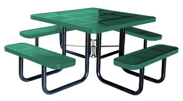 Zoro Select Picnic Table, 80" W x80" D, Green 4HUV2