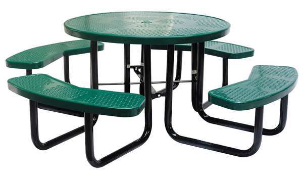 Zoro Select Picnic Table, 81" Dia., Green 4HUV4