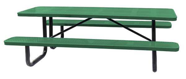 Zoro Select Picnic Table, 96" W x62" D, Green 4HUW3