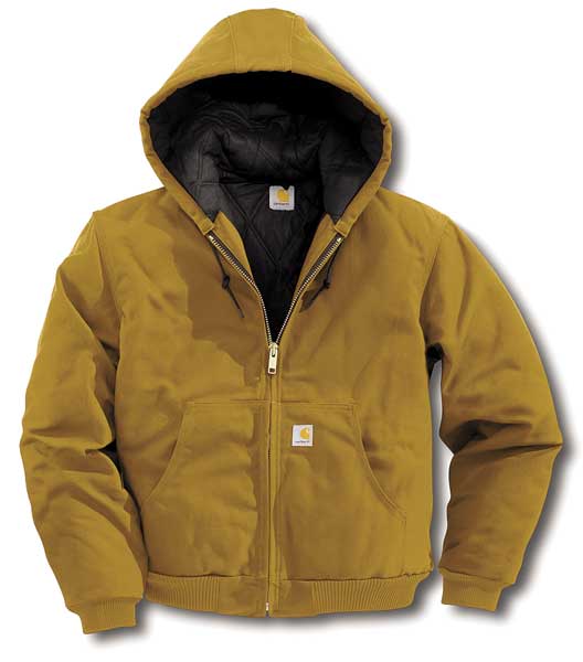 Carhartt Men's Brown Cotton Hooded Duck Jacket size 2XL J140-BRN XXL ...