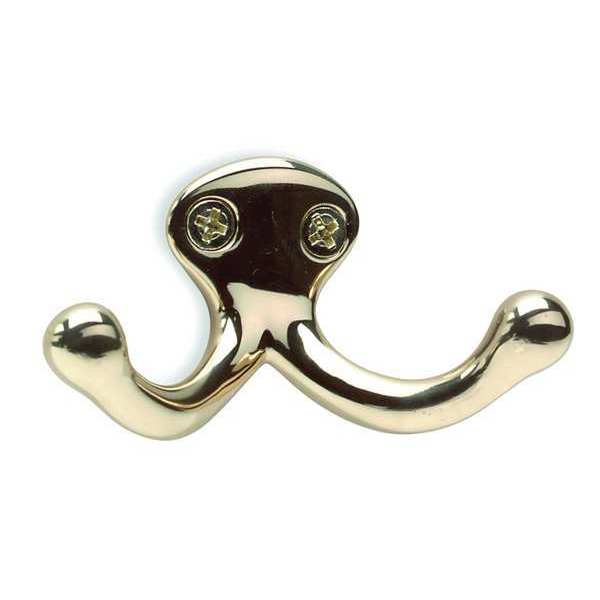 Zoro Select Coat and Garment Hook, 2 Ends 4JH09