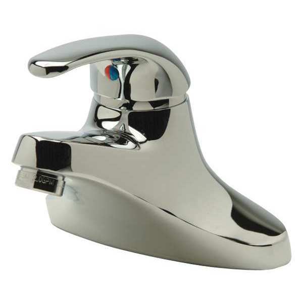 Zurn Lever Handle 4" Mount, 2 Hole Low Arc Bathroom Faucet, Polished chrome Z81000-XL-3M
