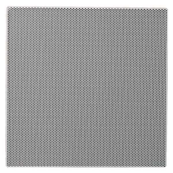 Zoro Select 6 to 14 in Square Perforated Ceiling Tile Diffuser, White 4JRL2