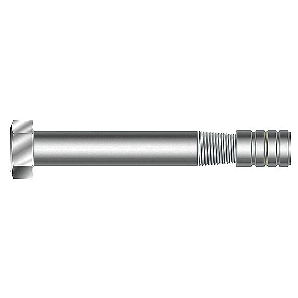 Mkt Fastening Taper Bolt Removable Anchor Bolt, 3/4 in Dia., 5-1/2" L, Zinc Alloy Zinc Plated 3451000