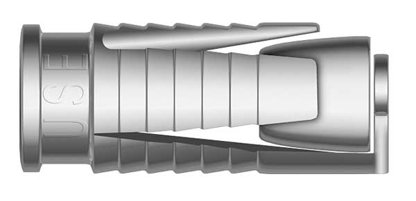 Mkt Fastening Forway Double Lag Shield, 1-1/8" Dia, 2-5/8" L, Alloy Steel Plain, 50 PK 1110000